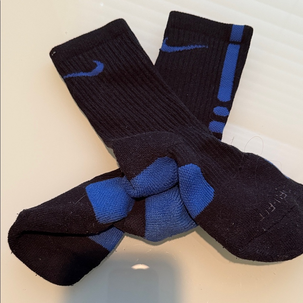 Nike Elite Men's Athletic Socks in Black and Blue
